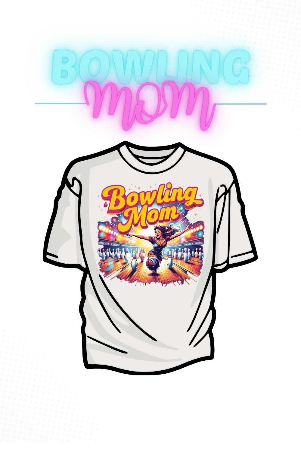 MOM BOWLING DESIGN BUNDLE-SET OF 10 pinterest preview image.