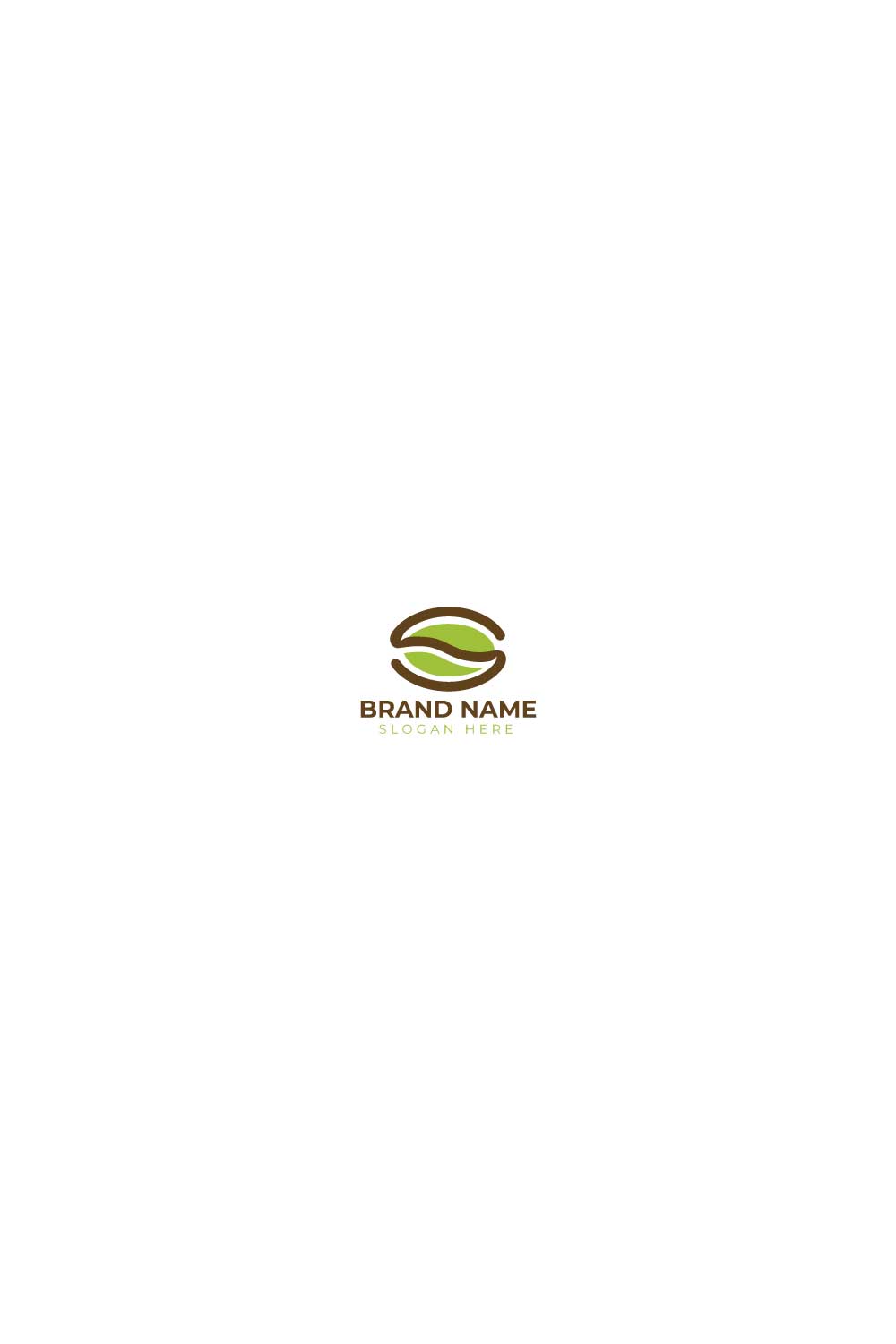 Letter S Coffee Leaf logo design pinterest preview image.