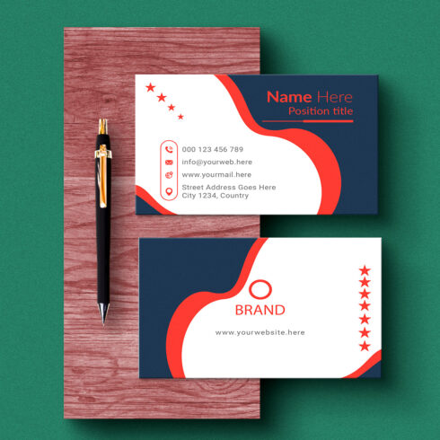 creative and simple modern business card design cover image.