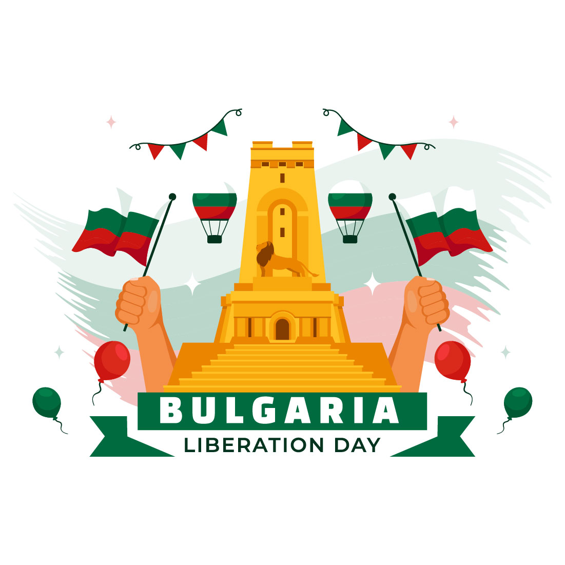 12 Bulgaria Liberation Day Illustration preview image.