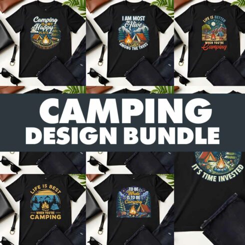 Camping Graphic Design Bundle for Camping Lovers cover image.