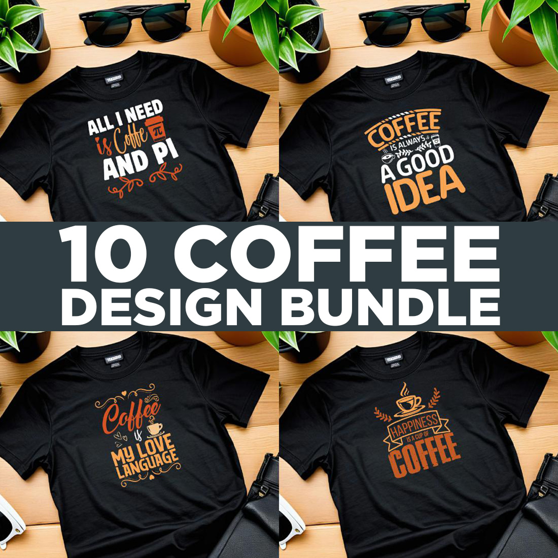 Coffee T-shirt Design preview image.