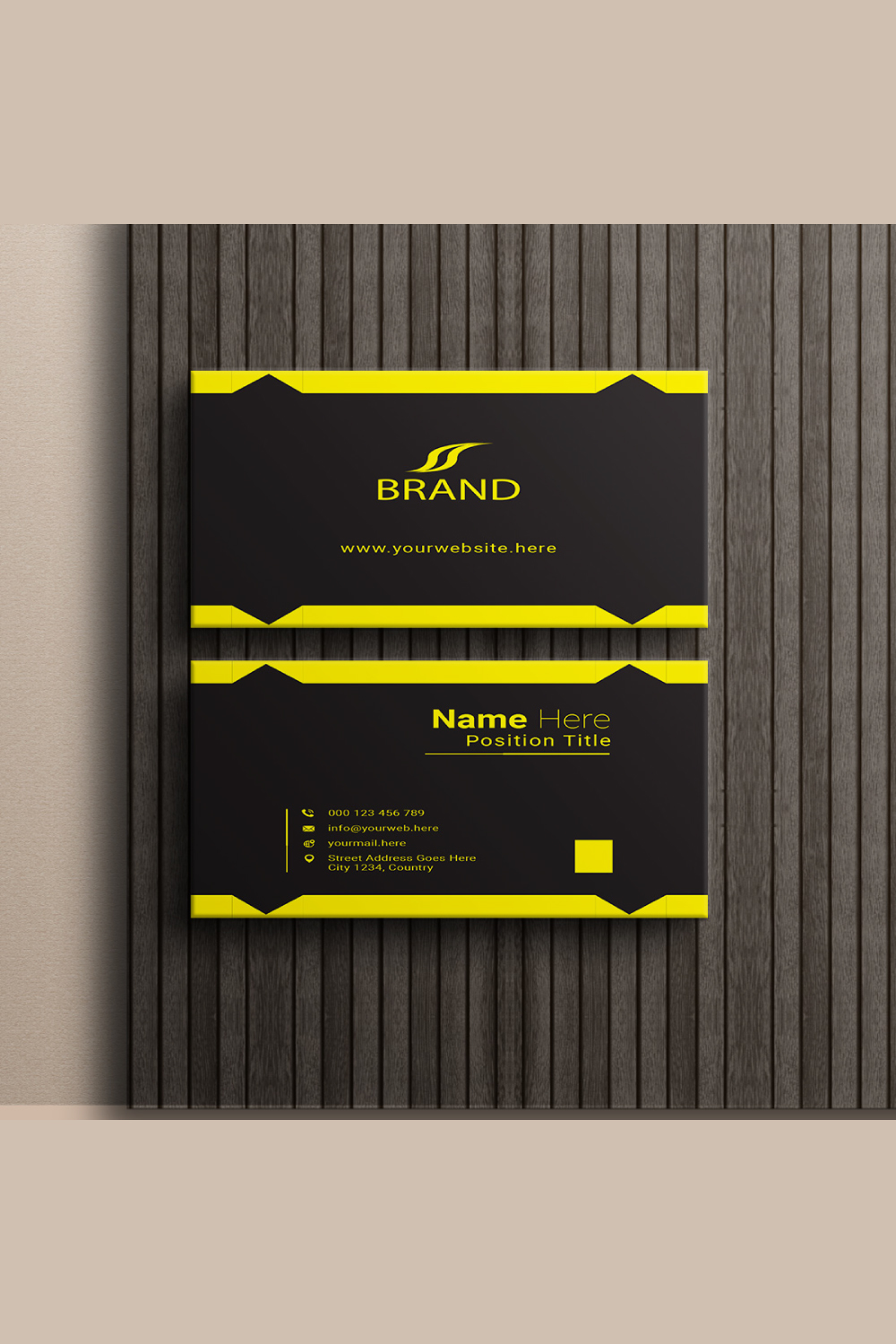 creative and simple modern business card design pinterest preview image.