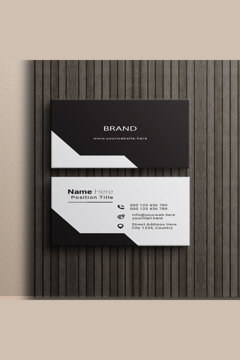 creative and simple modern business card design pinterest preview image.