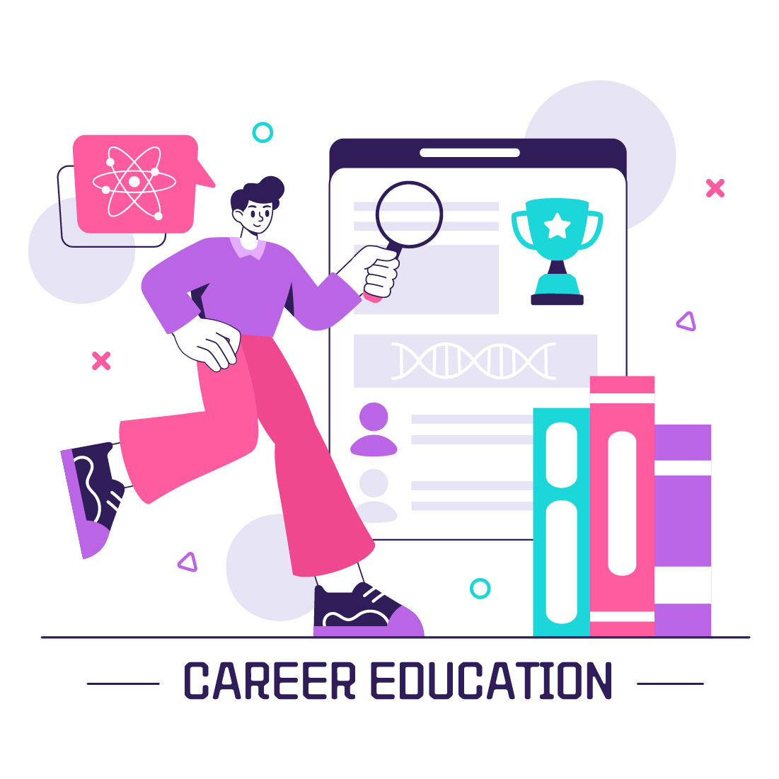 10 Career Development Education Illustration preview image.