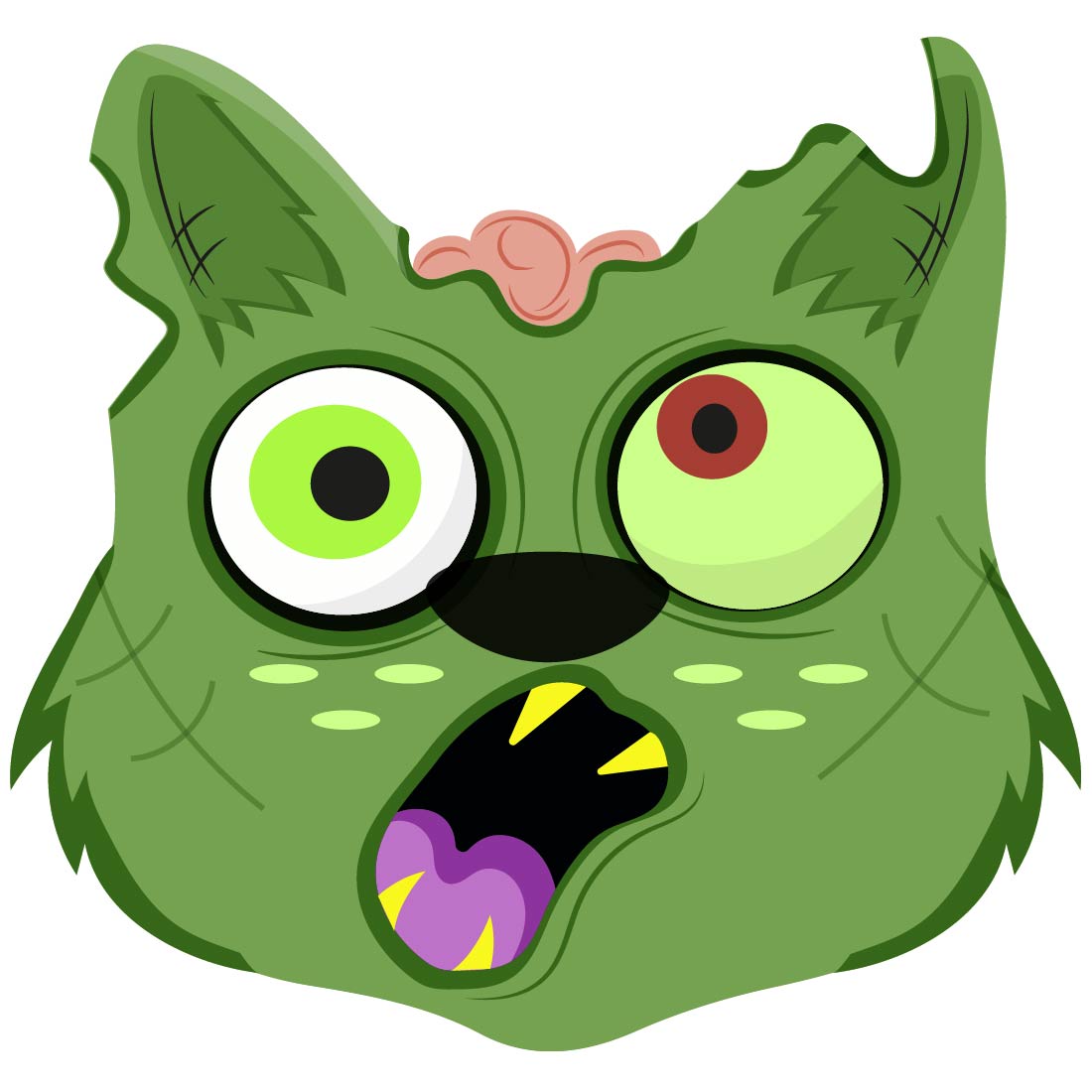 cat in the image of a zombie preview image.