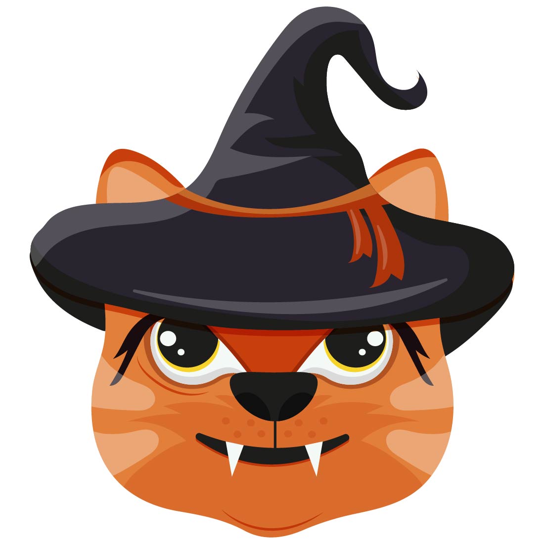 Cat in the form of a witch preview image.