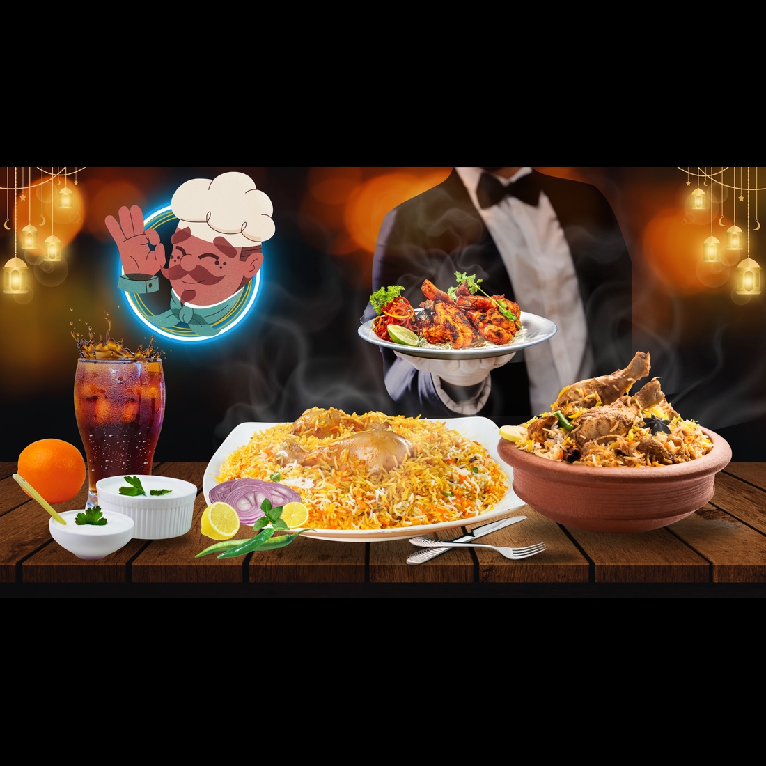 "Delicious Food Platter Design Template for Restaurants and Catering" preview image.