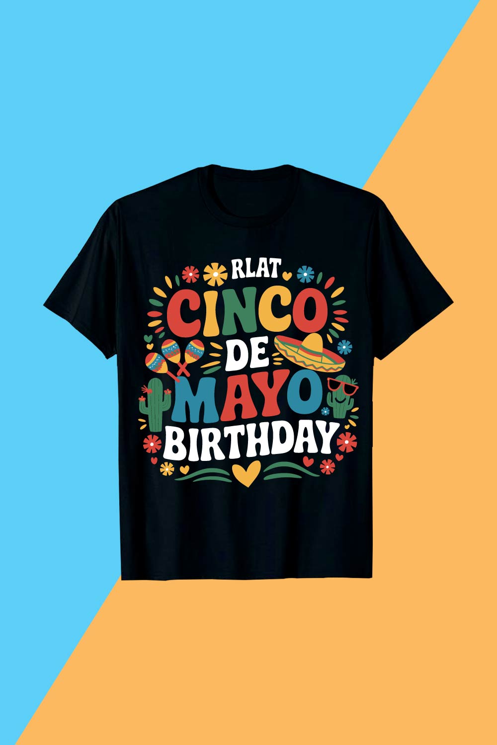 Vibrant Cinco de Mayo Birthday Design" pinterest preview image.