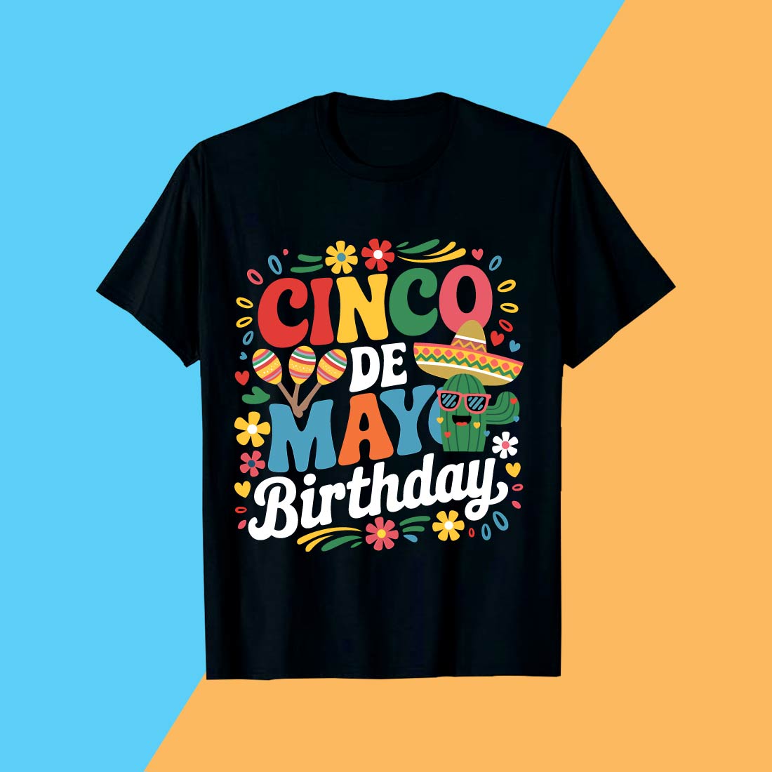 "Festive Cinco de Mayo Birthday Shirt" preview image.