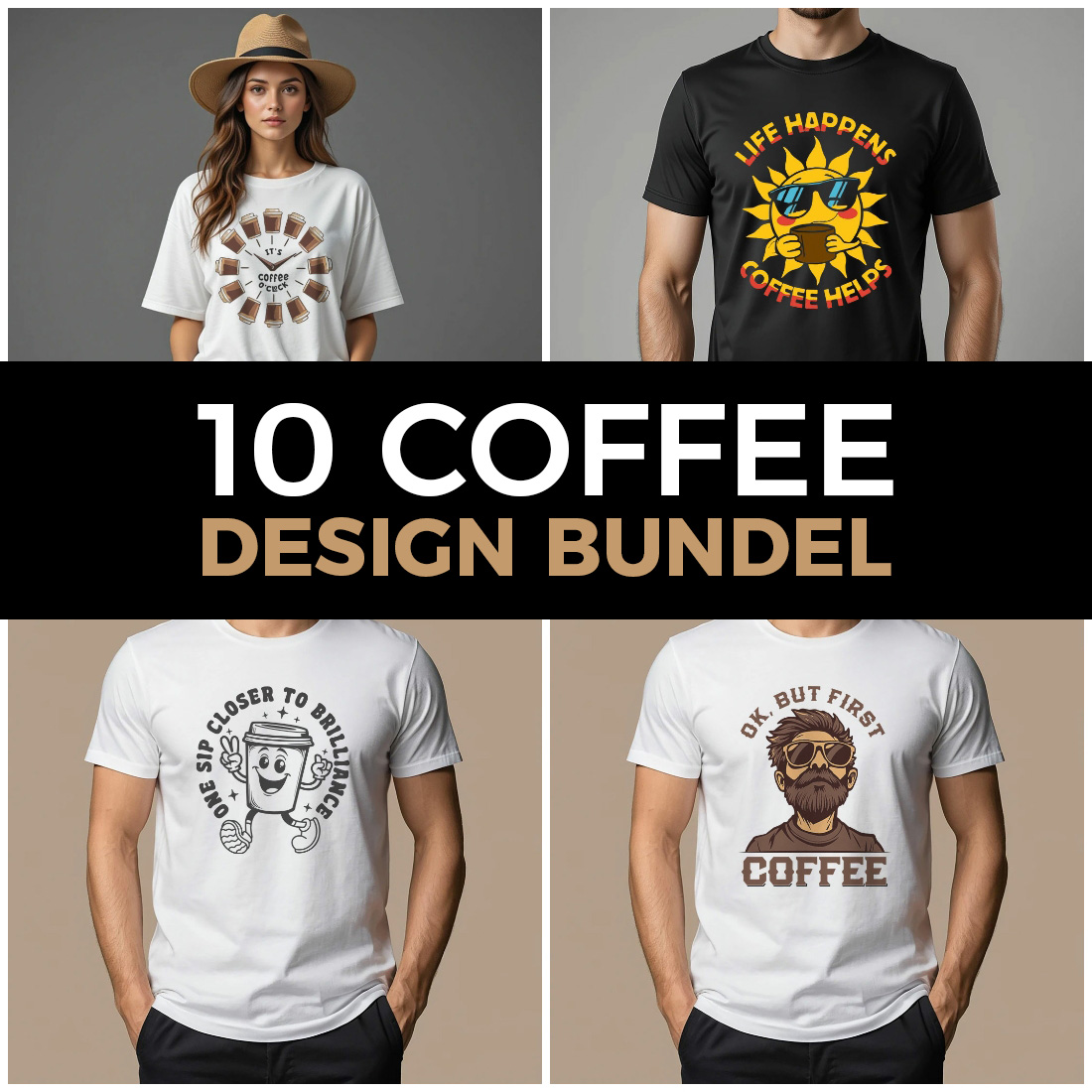 Coffe Lovers T-Shirt Bundel preview image.