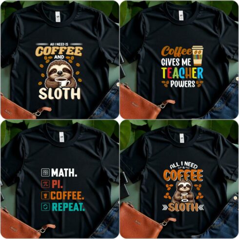 10 Coffee T-shirt Design Bundle cover image.