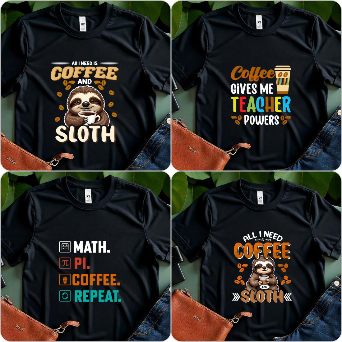 10 Coffee T-shirt Design Bundle cover image.