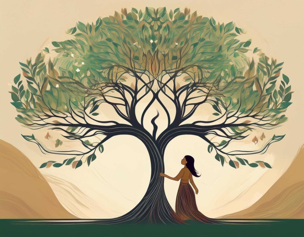 Connection with Nature – Harmony Between Humanity and Trees - MasterBundles