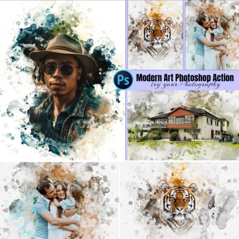 Modern Art Photoshop Action cover image.