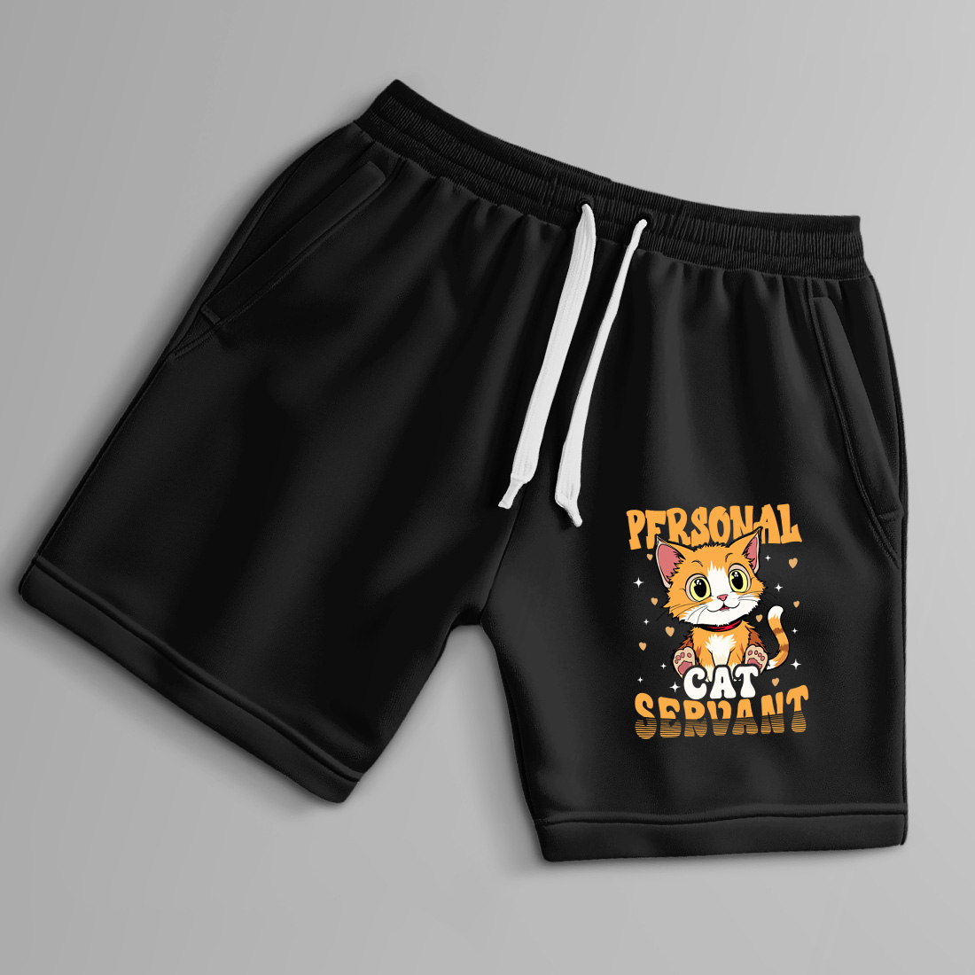 cute personal cat servant t shirt design for cat lovers 8 black shorts up 897