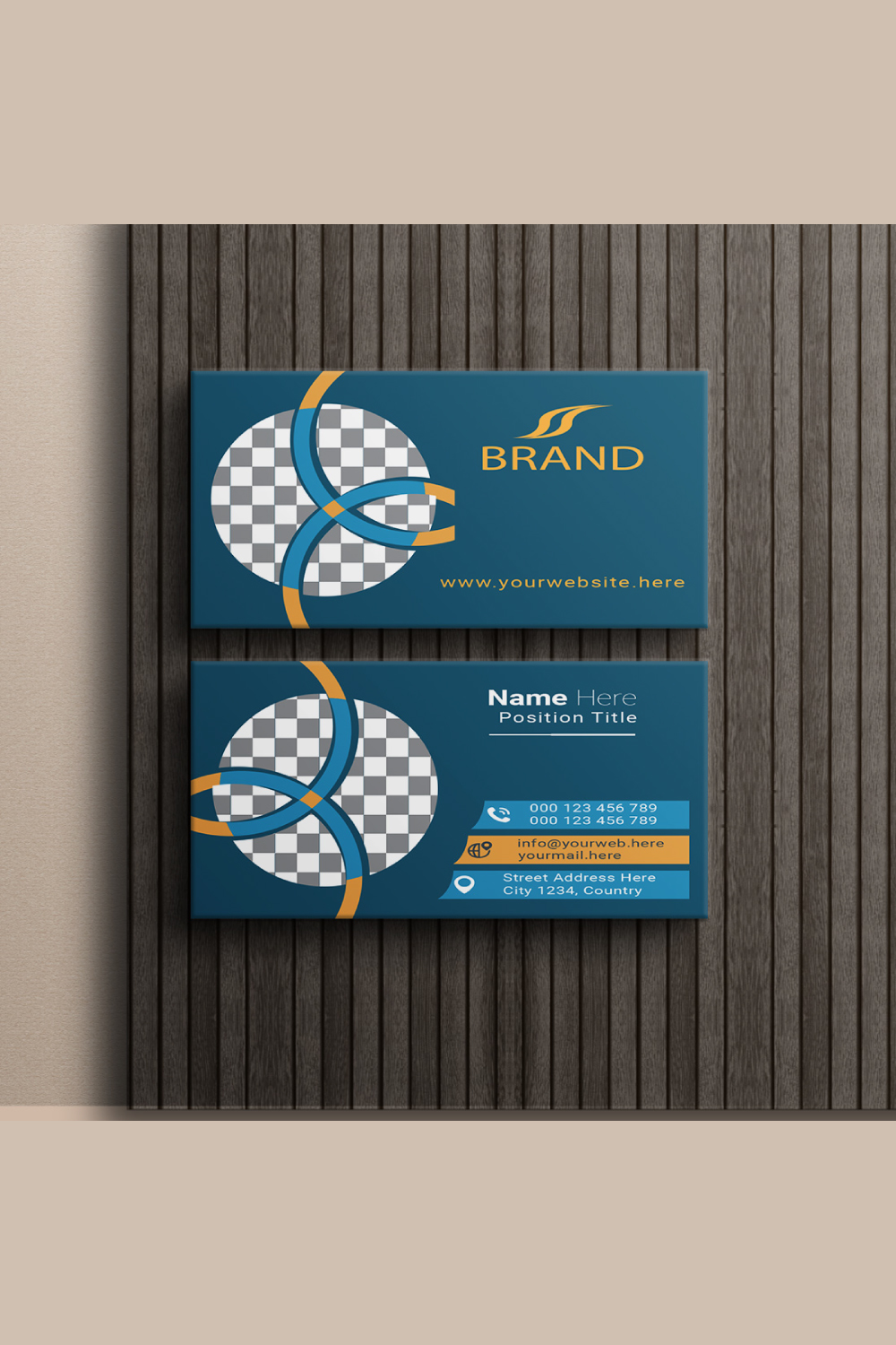 creative and simple modern business card design pinterest preview image.