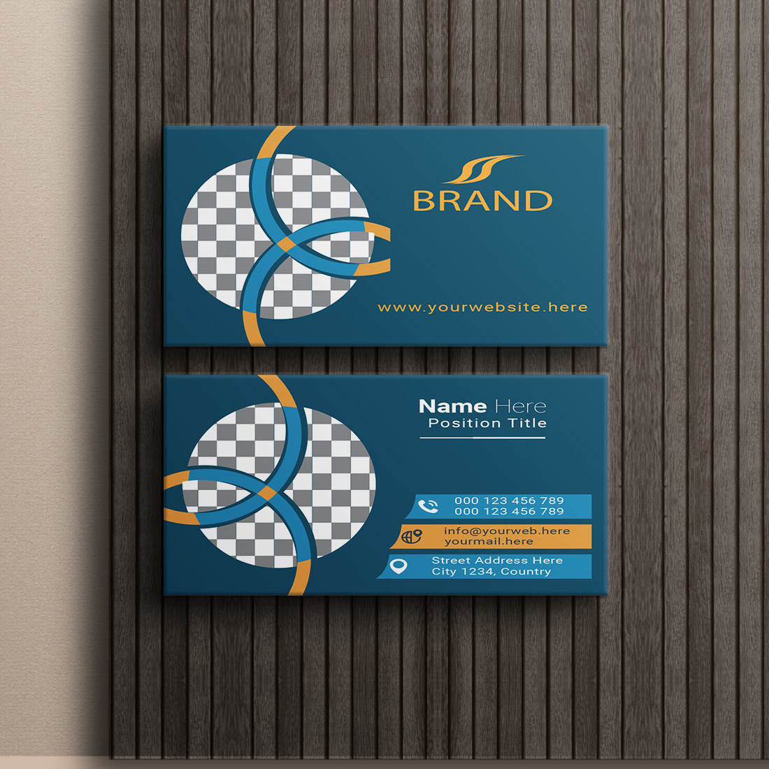 creative and simple modern business card design cover image.