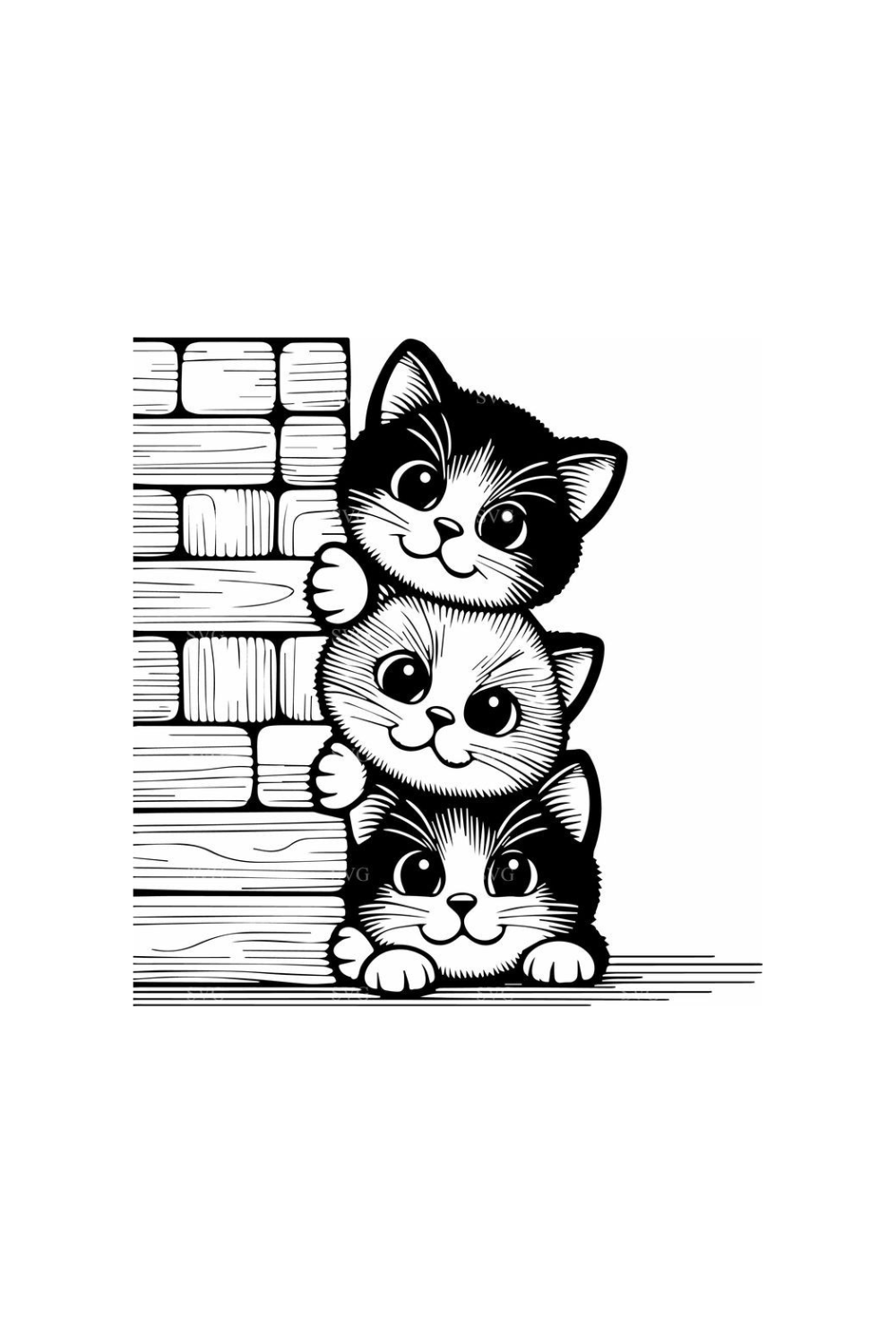 5 CUTE CATS T-SHIRT DESIGN pinterest preview image.