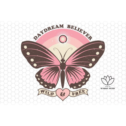 Daydream Believer - Boho Butterfly Graphic cover image.