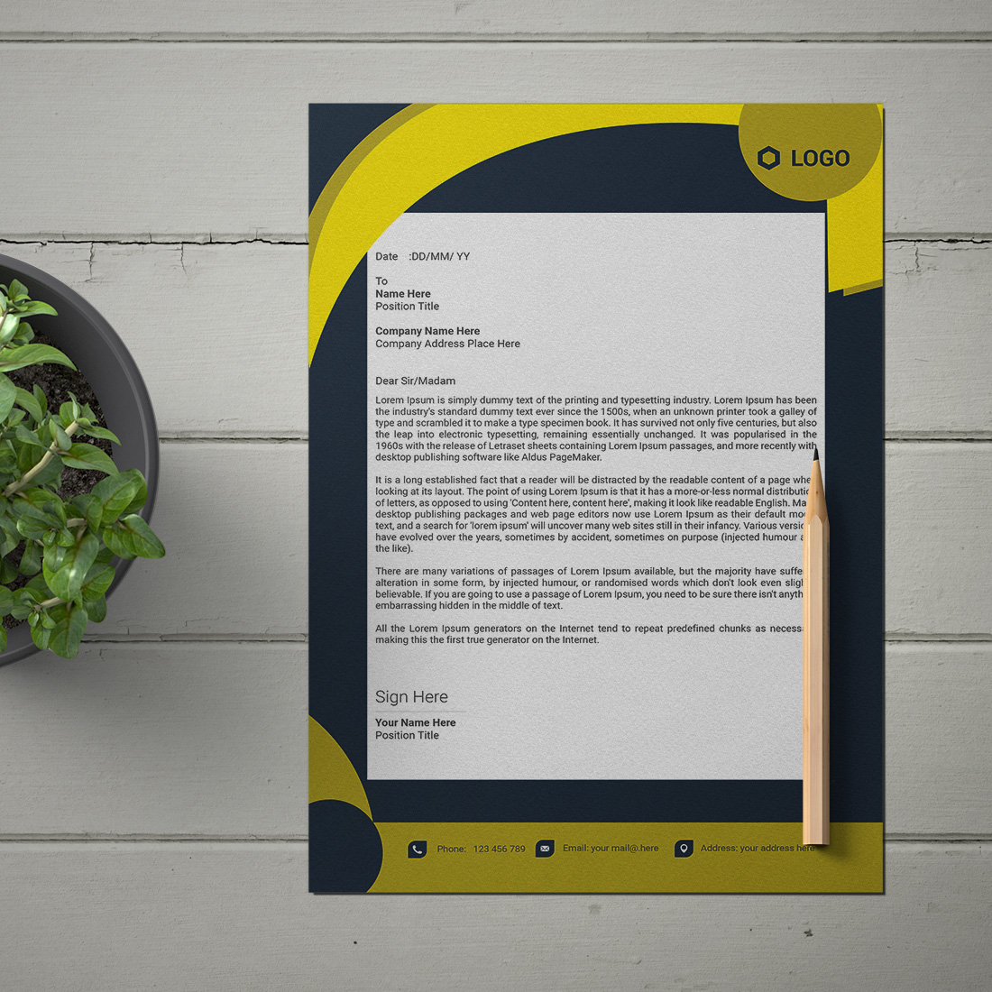 This is a letterhead design This template download contains one color letterhead design cover image.