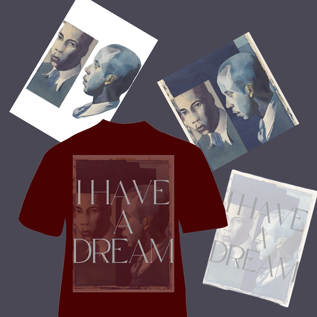 Martin Luther King Day T-shirt Design "I have a dream" preview image.