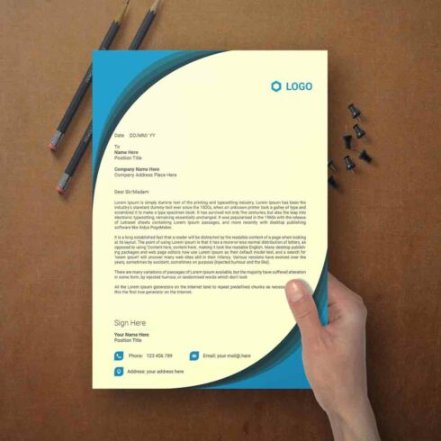 This is a letterhead design This template download contains one color letterhead design cover image.