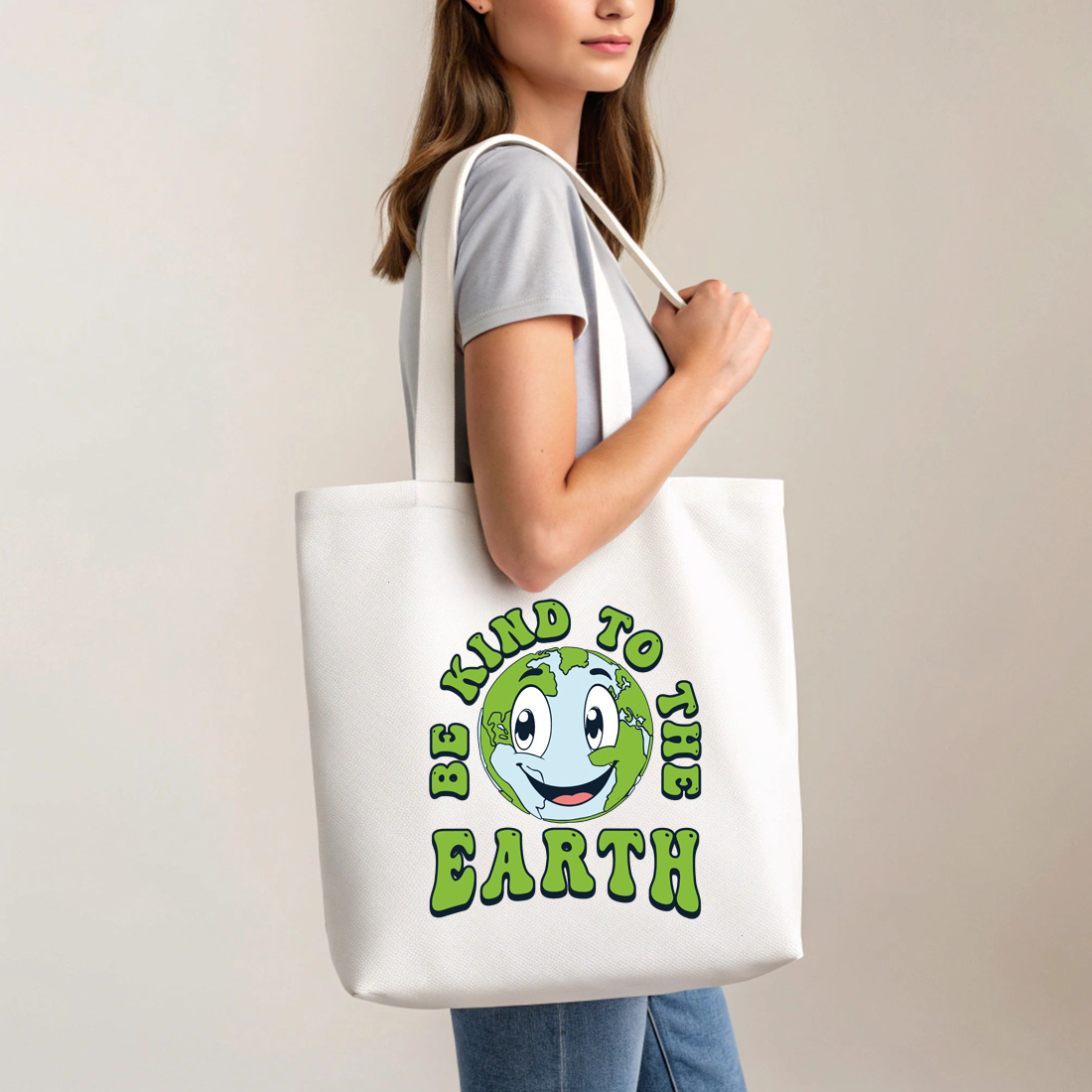 earth day graphic design suitable of t shirt and mug design 10 with tote bag mock up 140