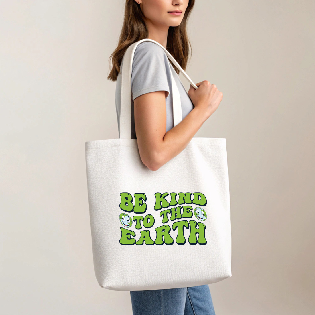 earth day graphic design suitable of t shirt and mug design 11 with tote bag mock up 285