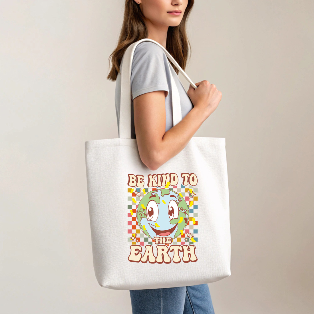 earth day graphic design suitable of t shirt and mug design 9 with tote bag mock up 962