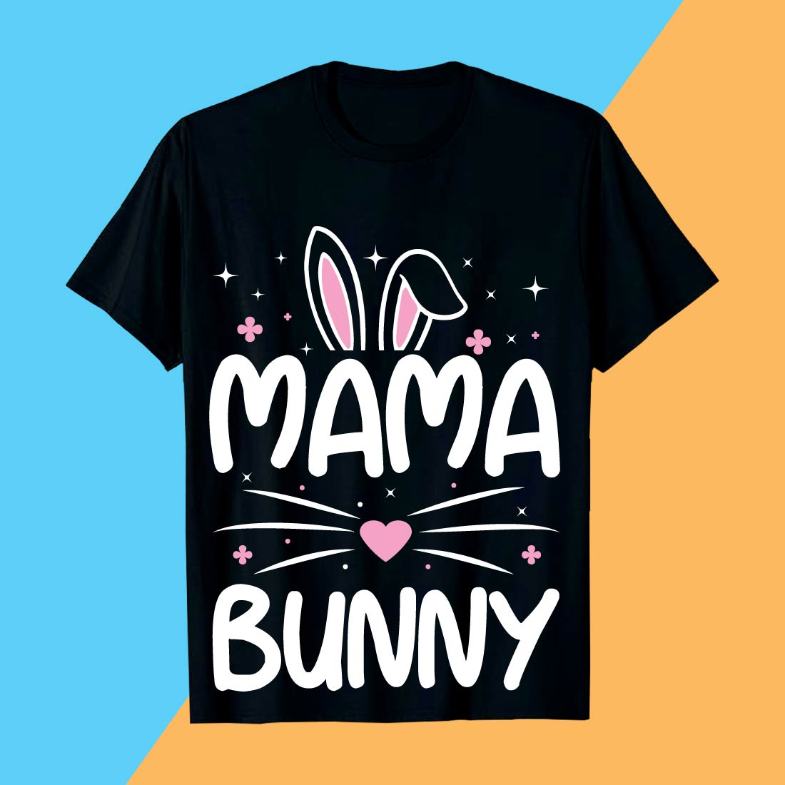 Mama Bunny Cute Easter t shirt Design preview image.