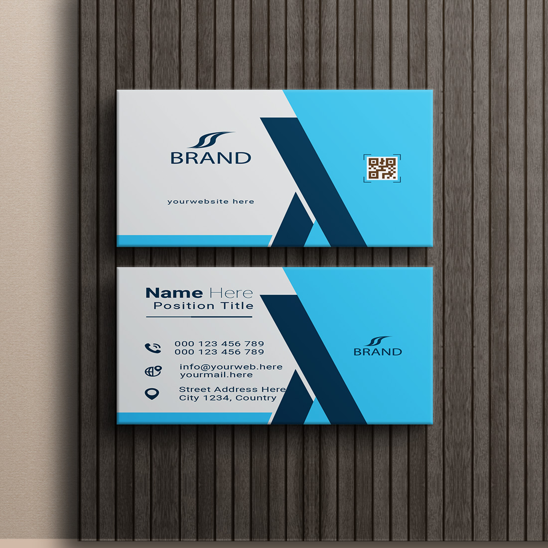 creative and simple modern business card design cover image.