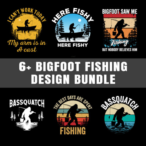 Funny Bigfoot Fishing Designs Perfect for Outdoor Enthusiasts and Fishermen cover image.