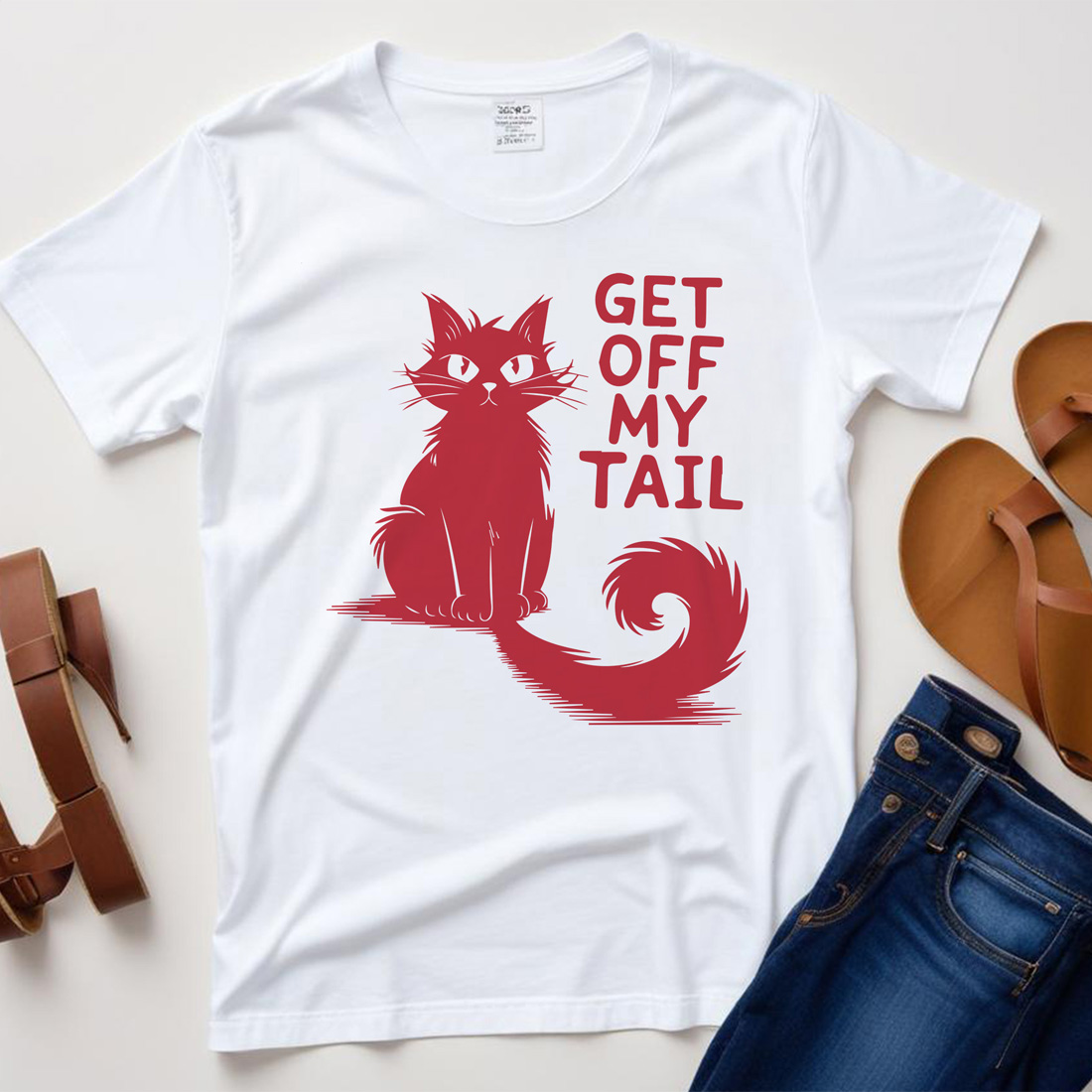 get of my tail white plane tshirt mockup 747