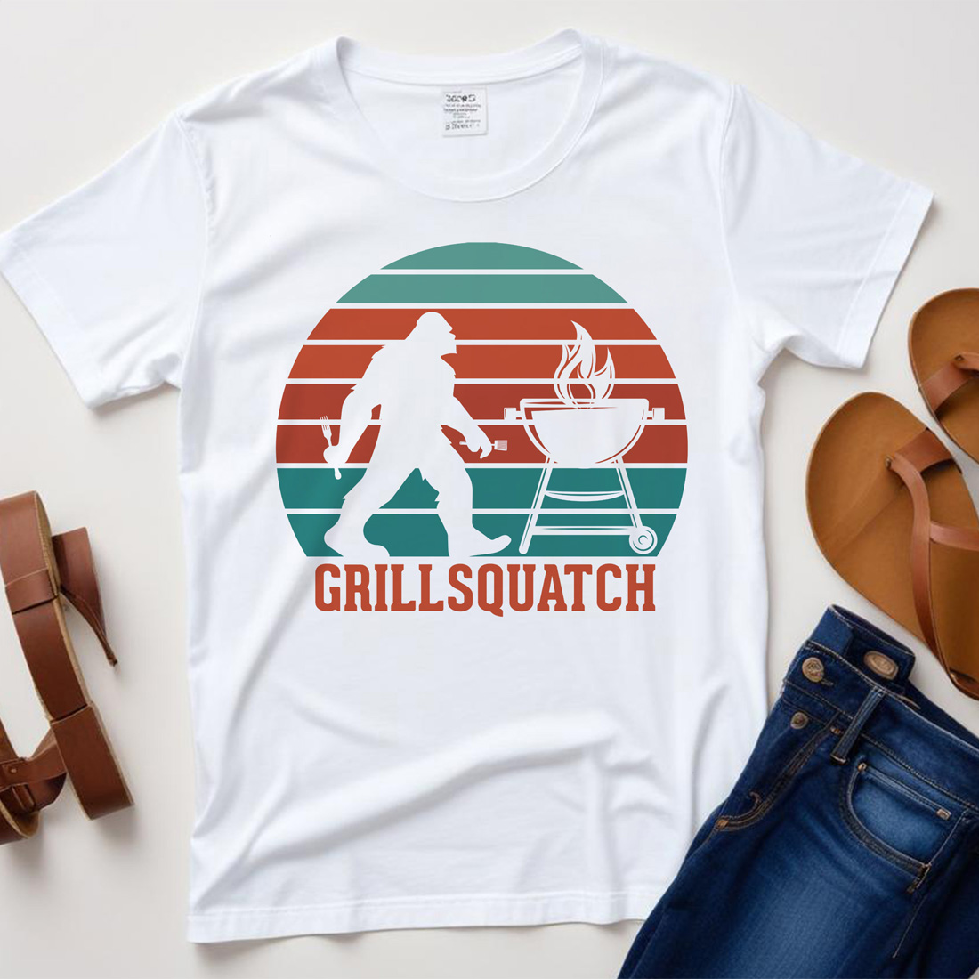 grillsquatch graphic design white plane tshirt mockup 543