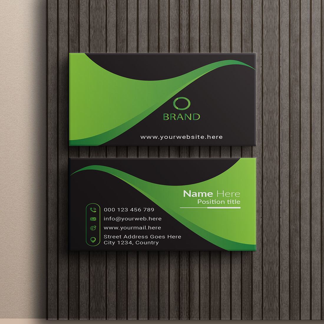 creative and simple modern business card design cover image.