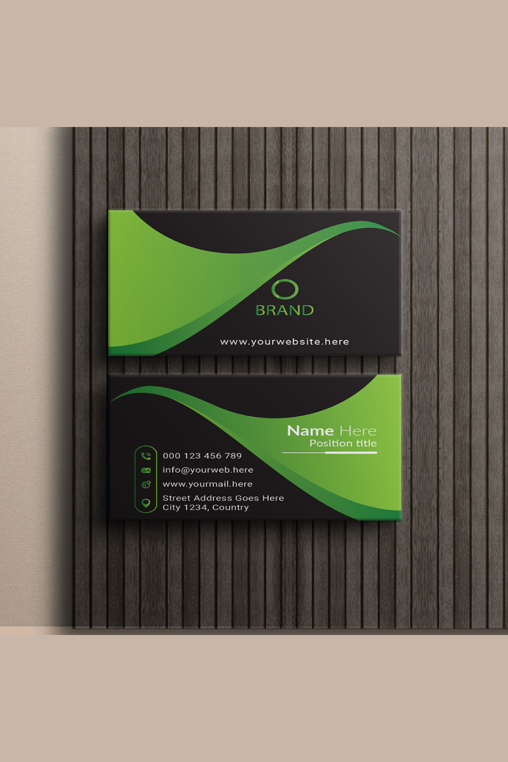 creative and simple modern business card design pinterest preview image.