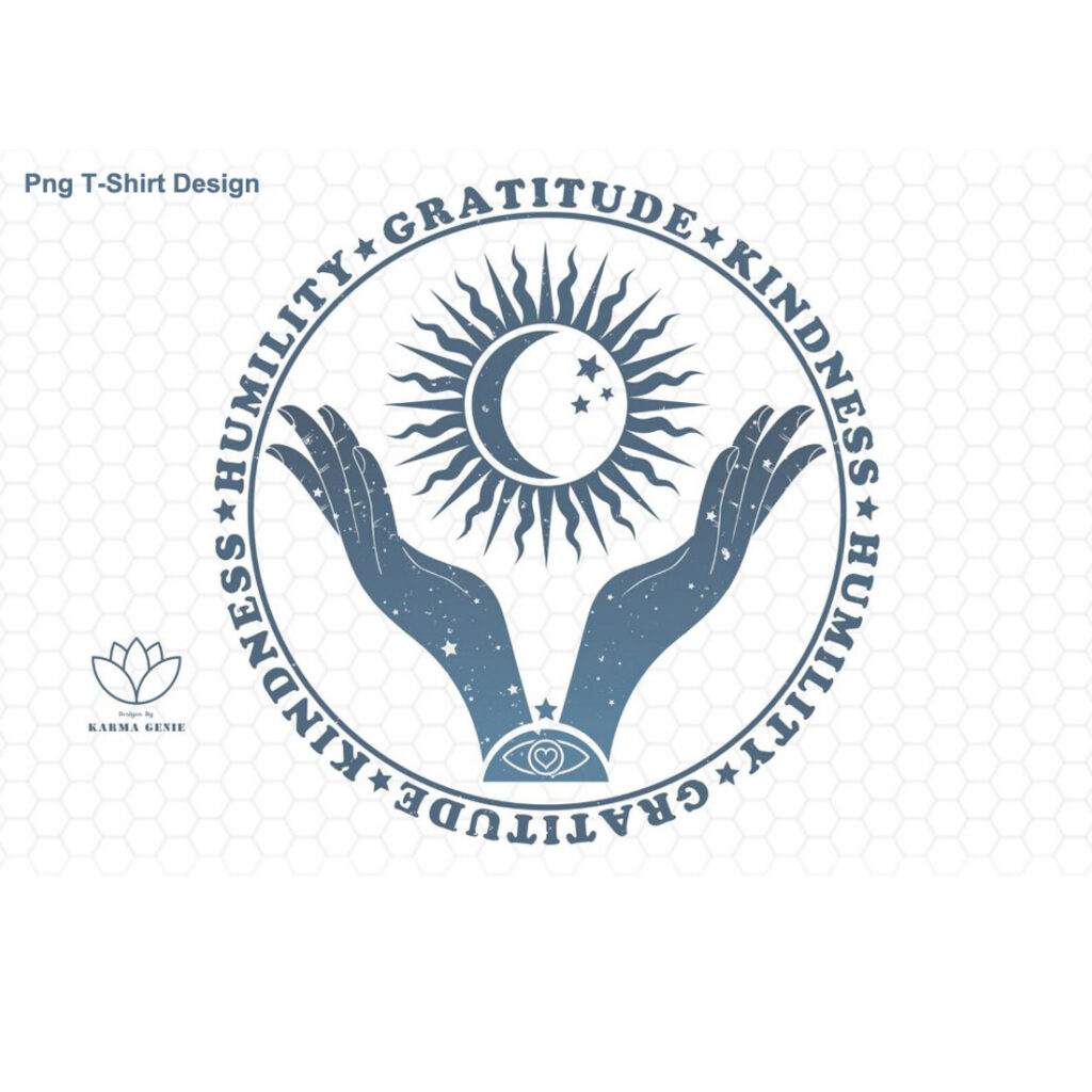 Humility Gratitude Kindness Boho Design - MasterBundles