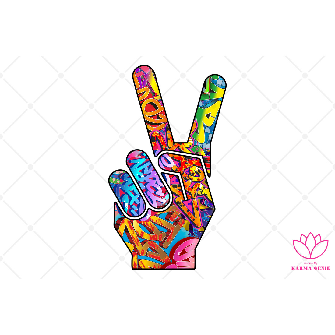 Hippie Graphic Png Design Elements preview image.