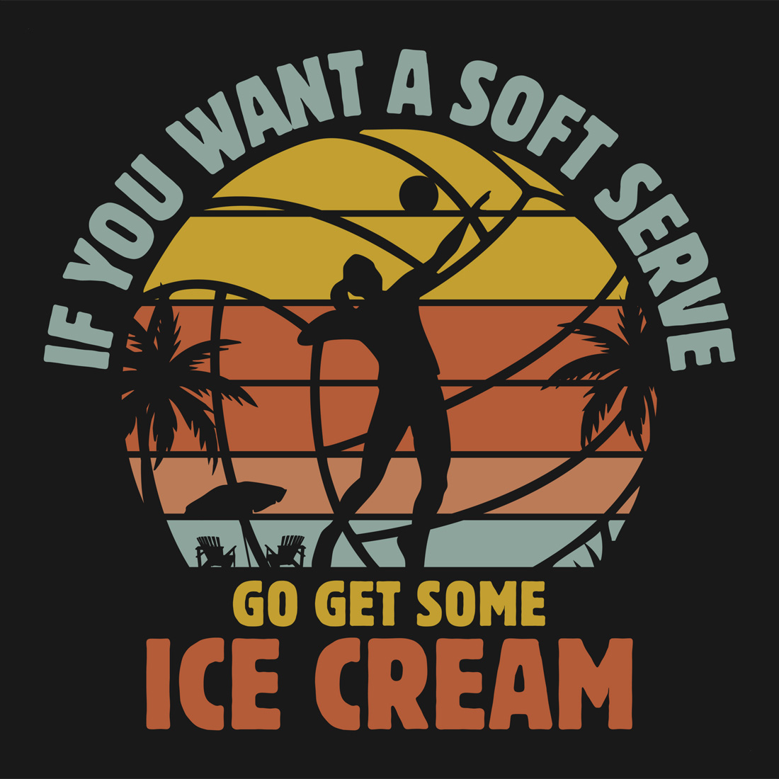 If you want soft serve volleyball graphic design cover image.