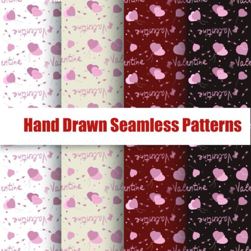 Love Seamless Patterns with Hearts cover image.