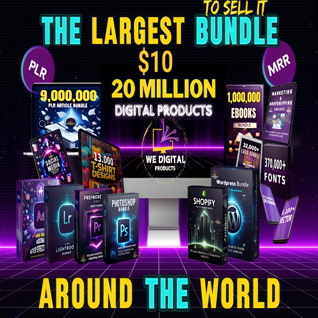 20Million+Digital Products Bundle Resell | Passive Income | Digital Products Bundle | PLR Bundle Digital Products preview image.