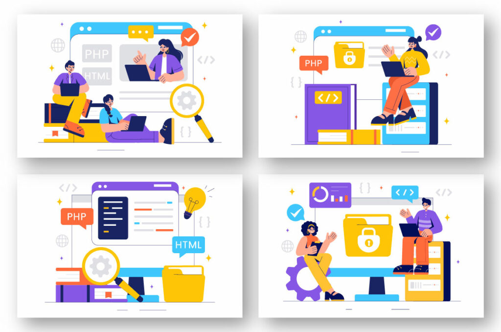 9 Informatics Logistics Software Illustration - MasterBundles