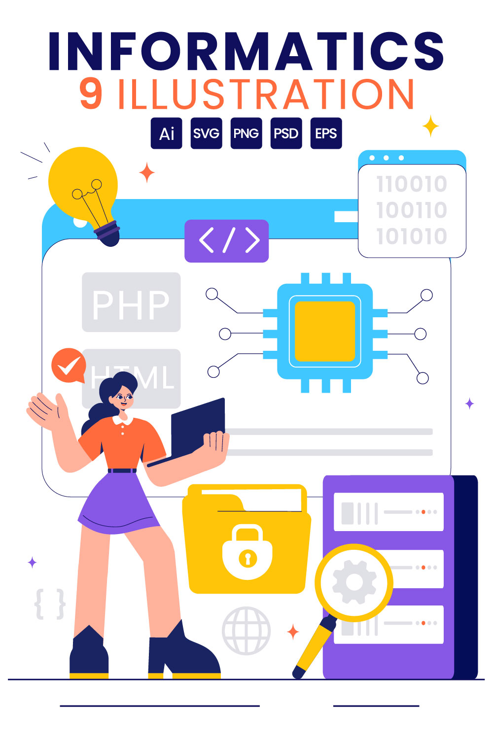 9 Informatics Logistics Software Illustration pinterest preview image.