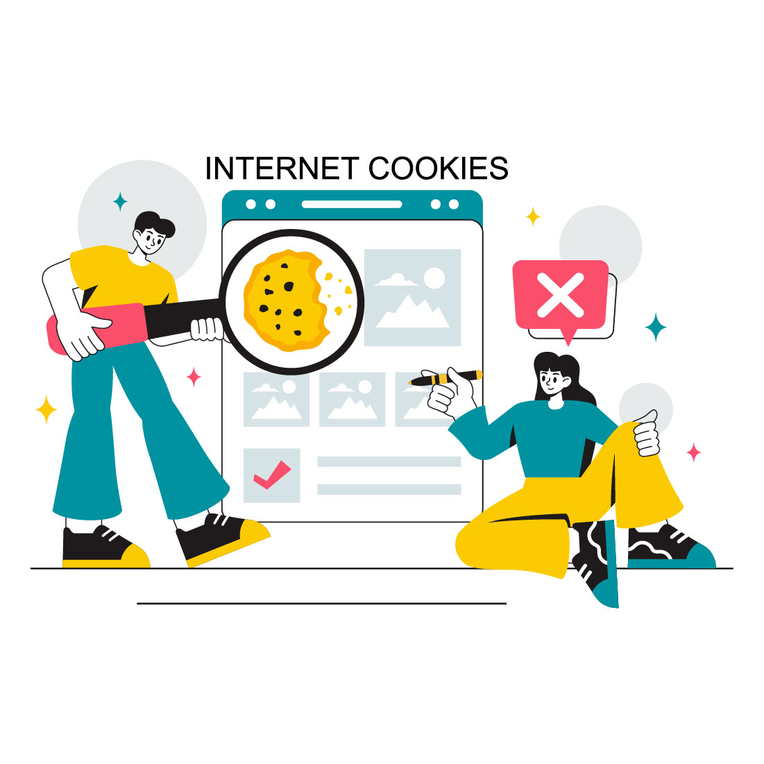 10 Internet Cookies Technology Illustration preview image.