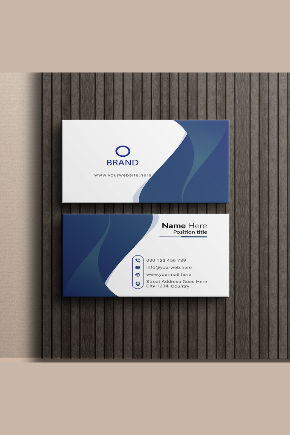 creative and simple modern business card design pinterest preview image.