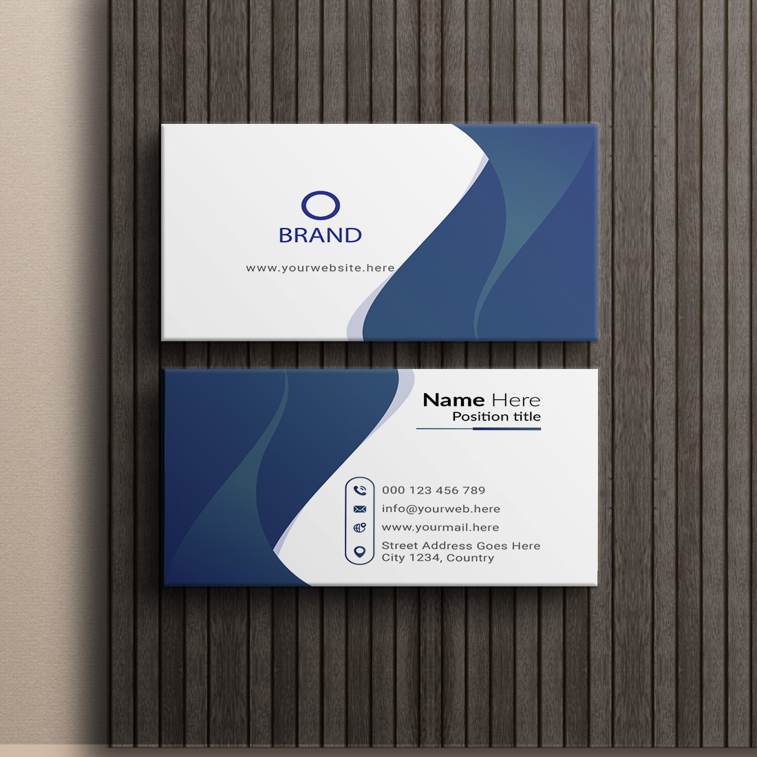 creative and simple modern business card design cover image.