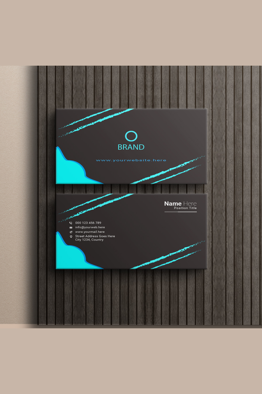 creative and simple modern business card design pinterest preview image.