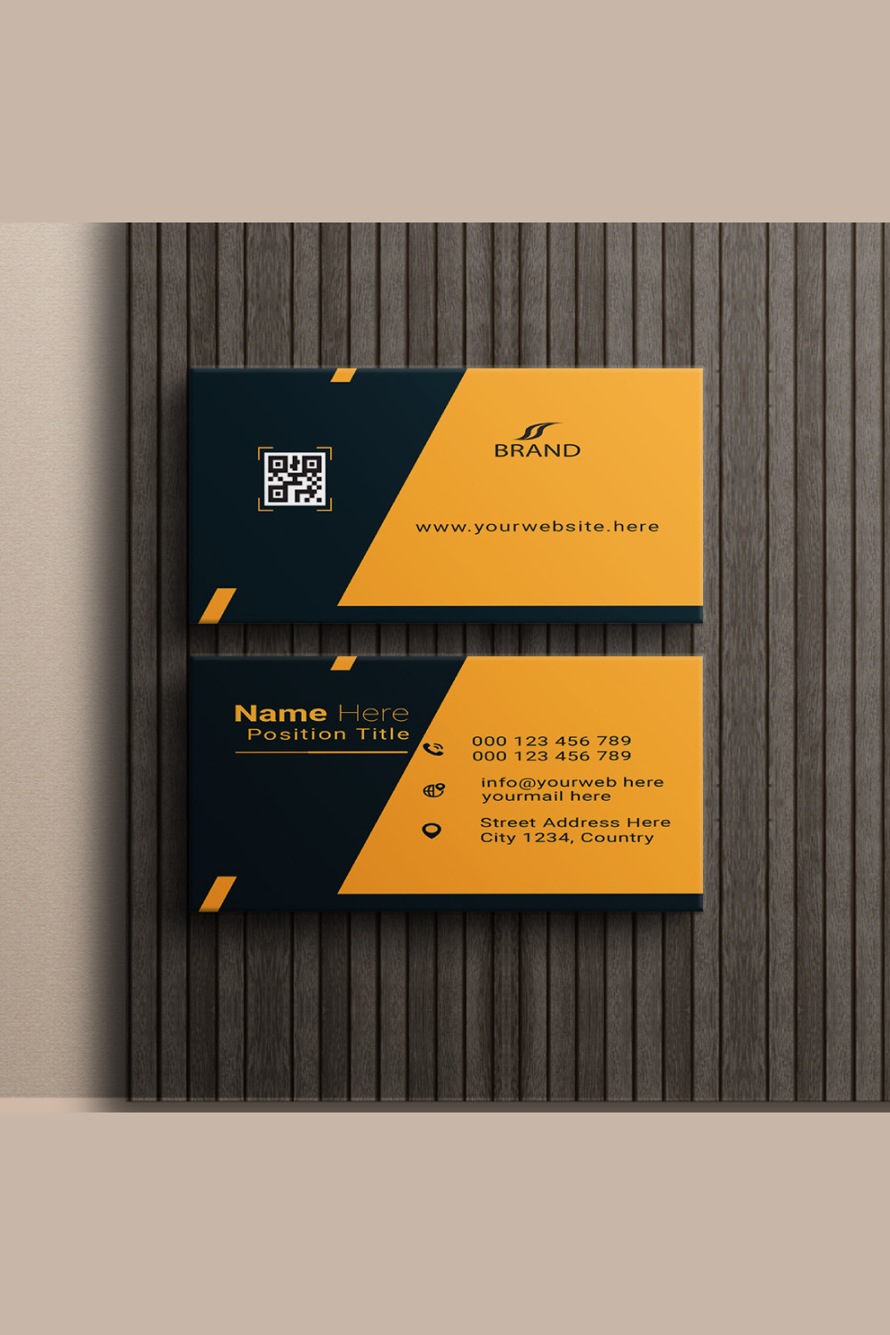 creative and simple modern business card design pinterest preview image.