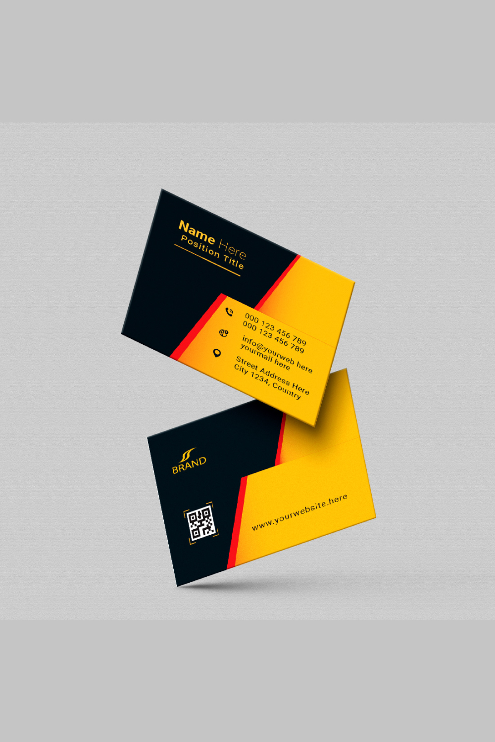 creative and simple modern business card design pinterest preview image.